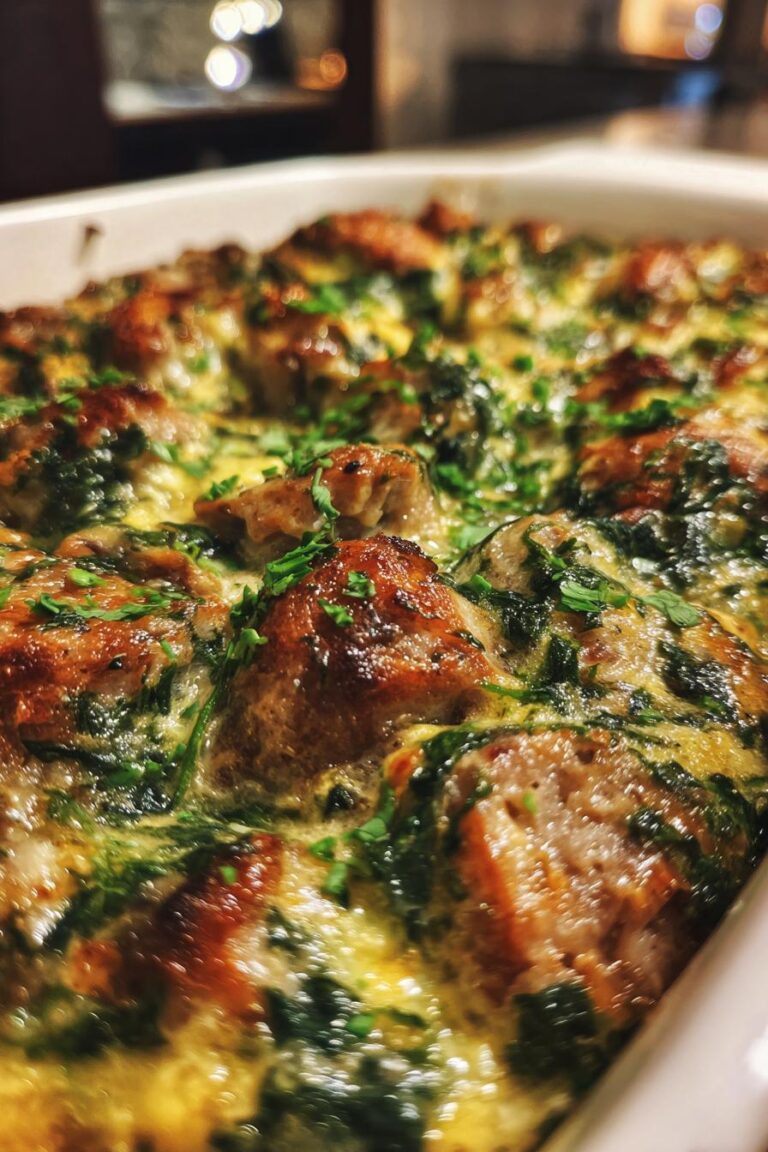 spinach sausage casserole keto