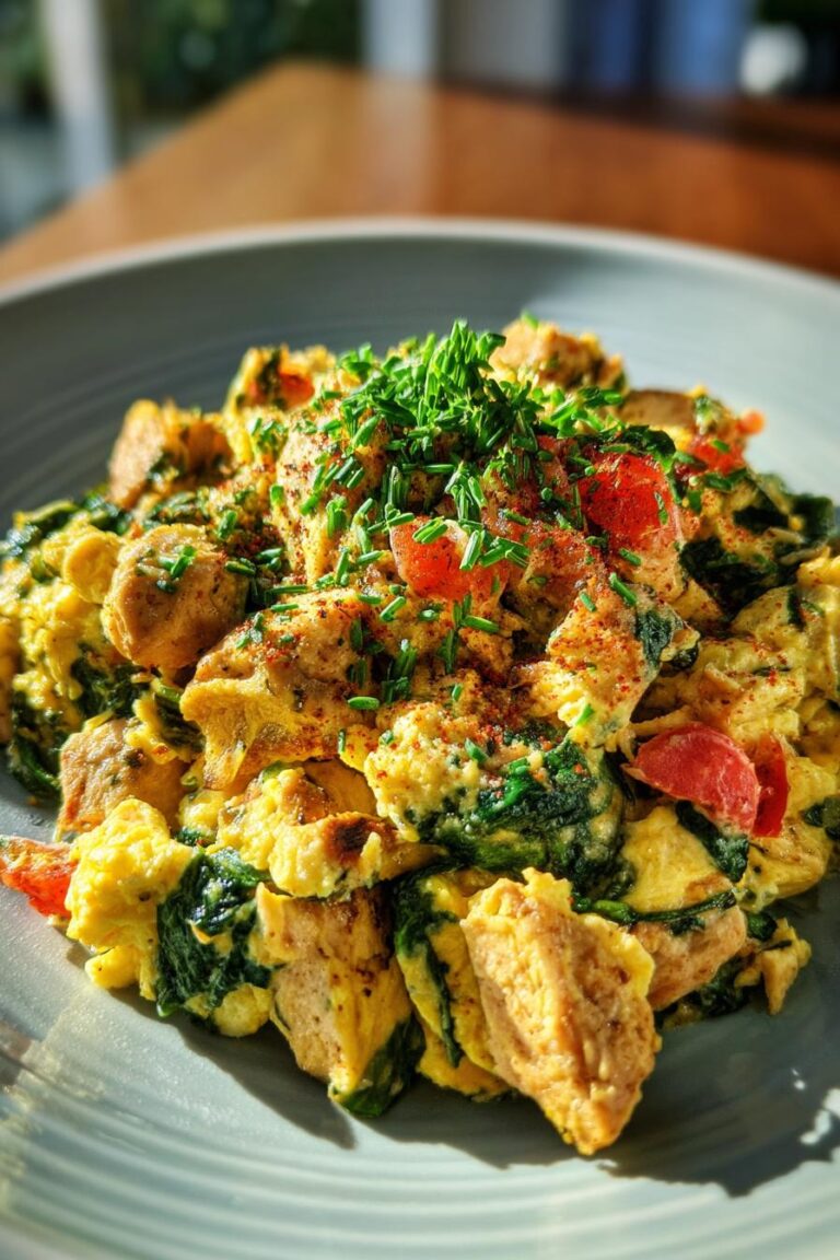 spinach turkey breakfast scramble