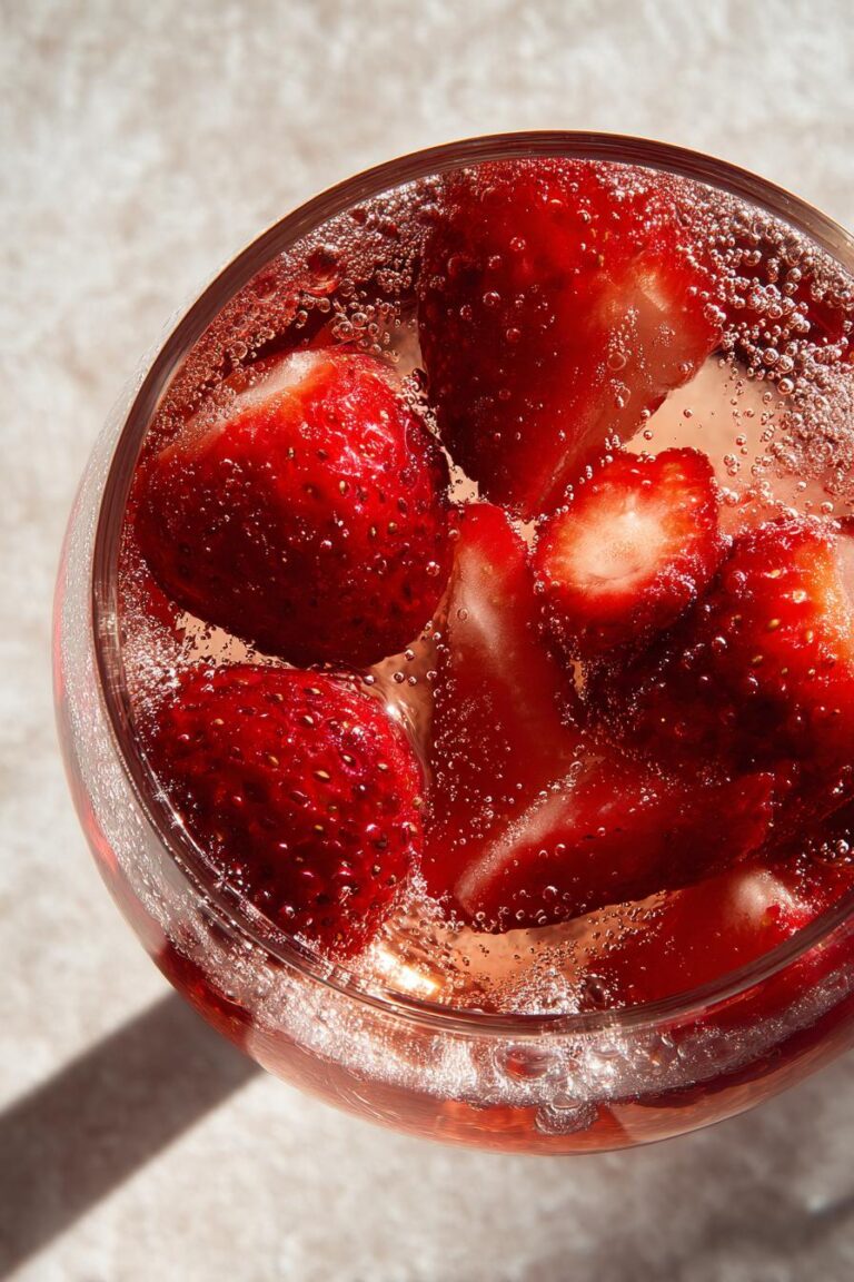 strawberry champagne martini