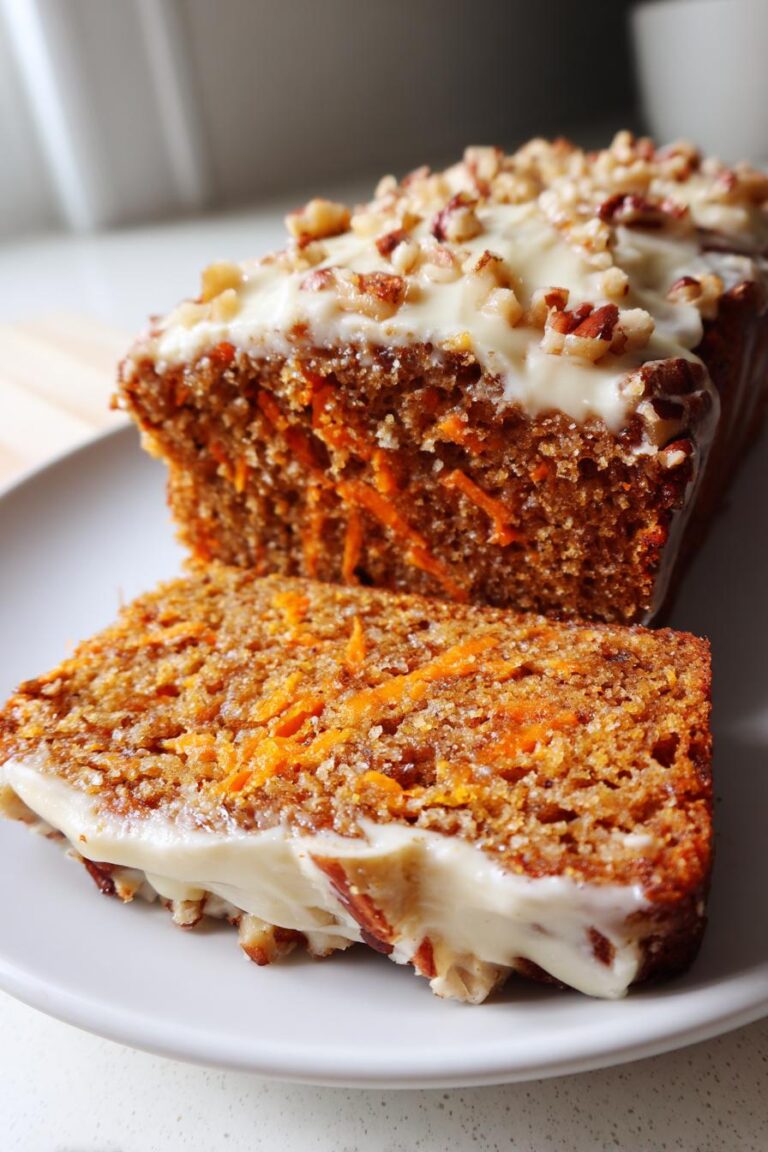 sugar free keto carrot cake loaf