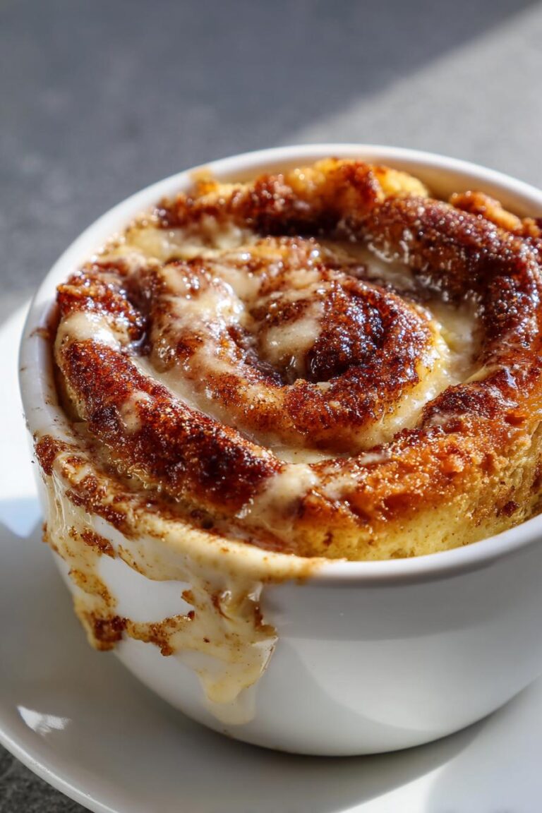 sugar free keto cinnamon roll mug cake