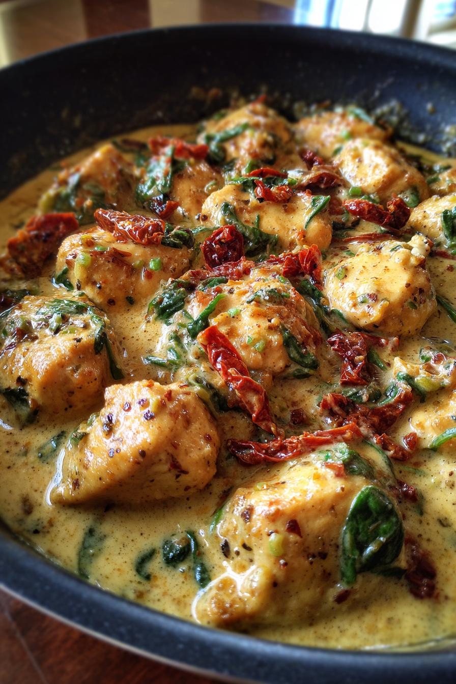 sugar free keto creamy tuscan chicken