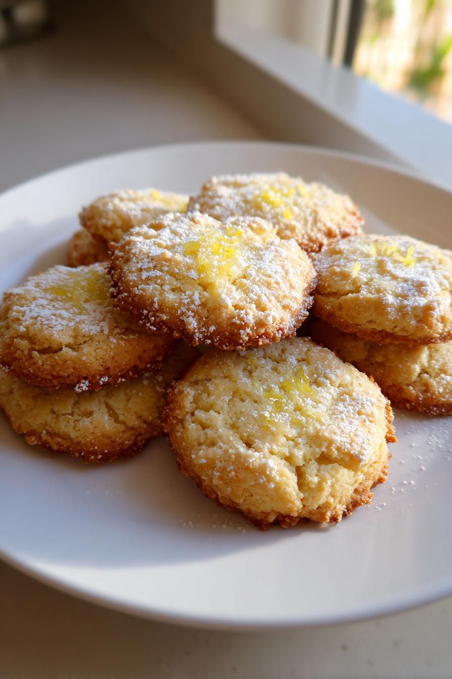 sugar free keto lemon shortbread cookies