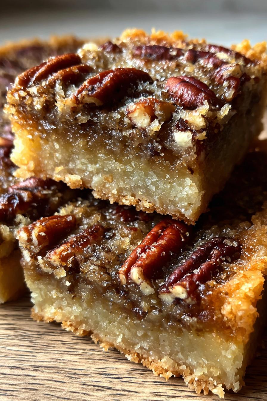 sugar free keto pecan pie bars