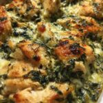 sugar-free spinach alfredo chicken bake