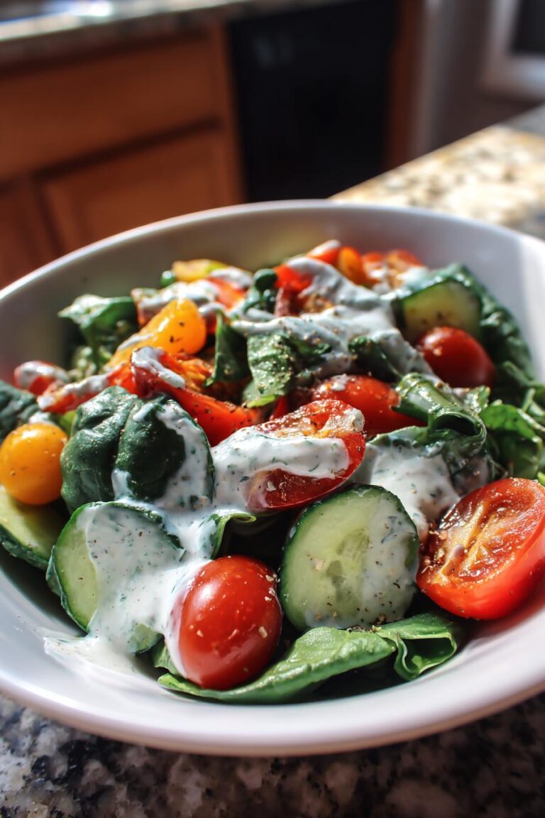 sugar free spinach ranch salad