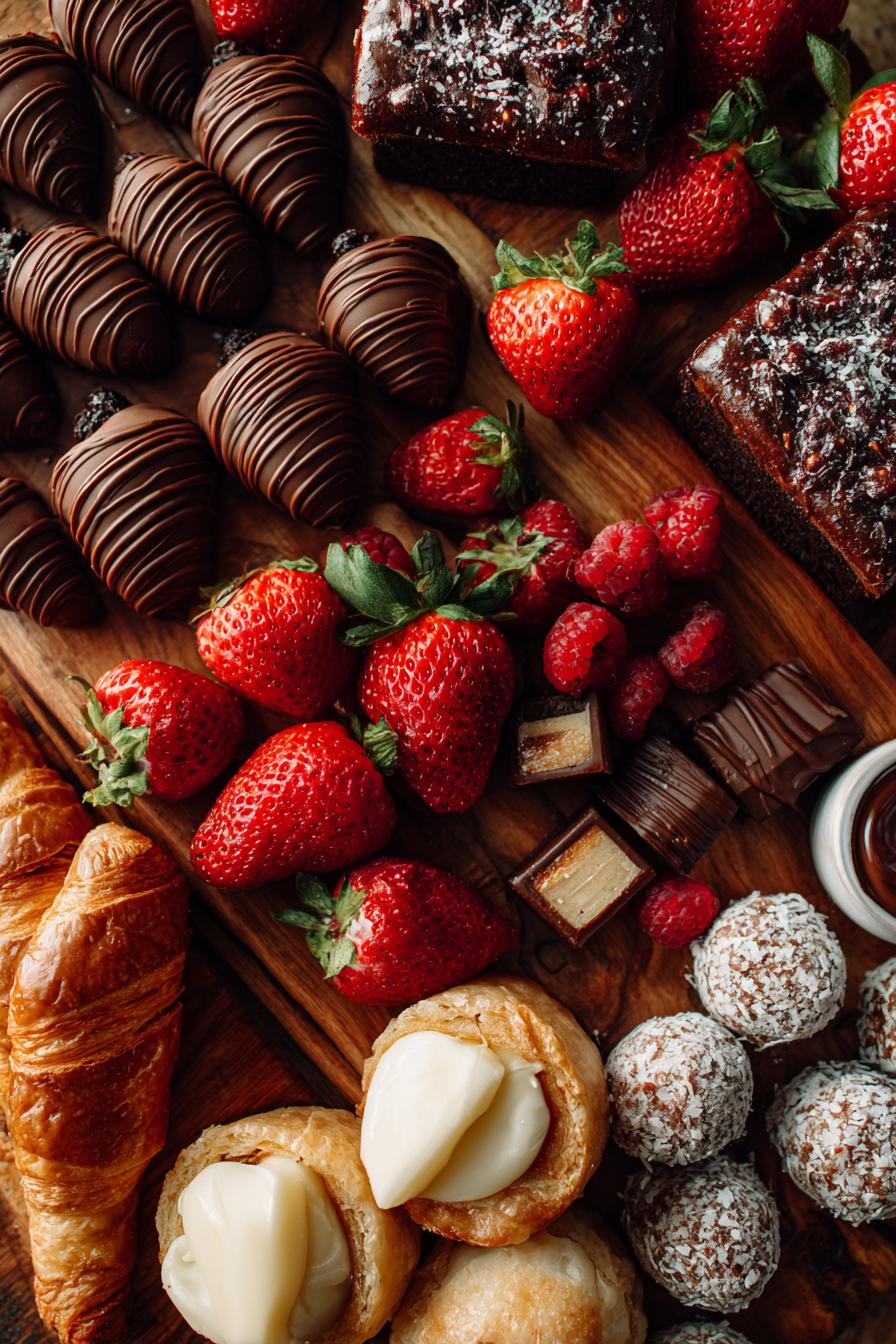 valentines dessert charcuterie board