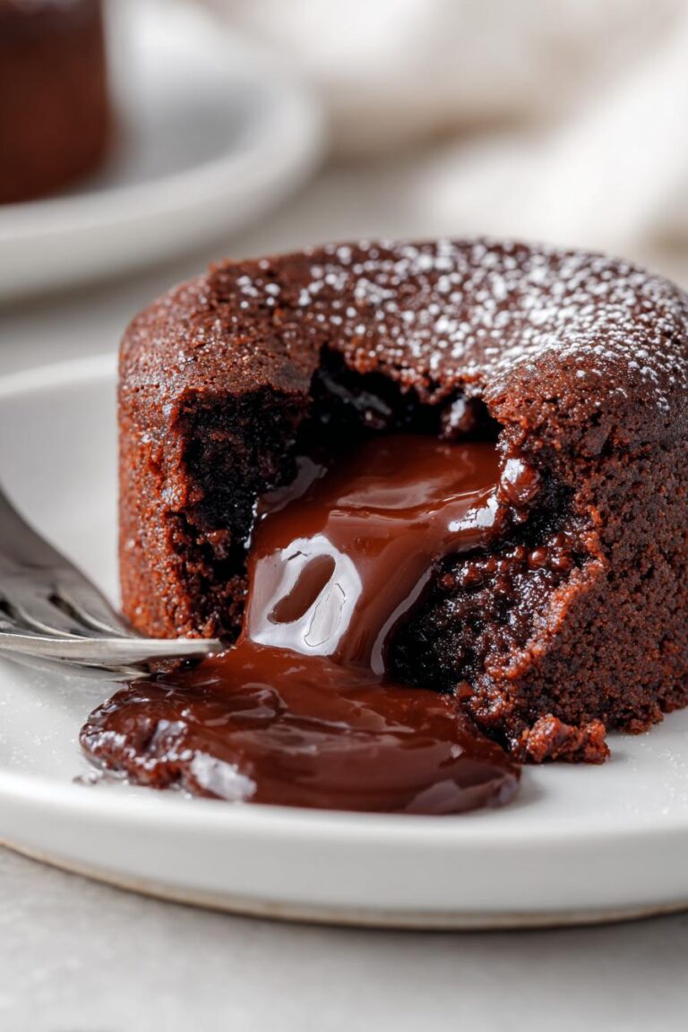 vegan chocolate lava cake