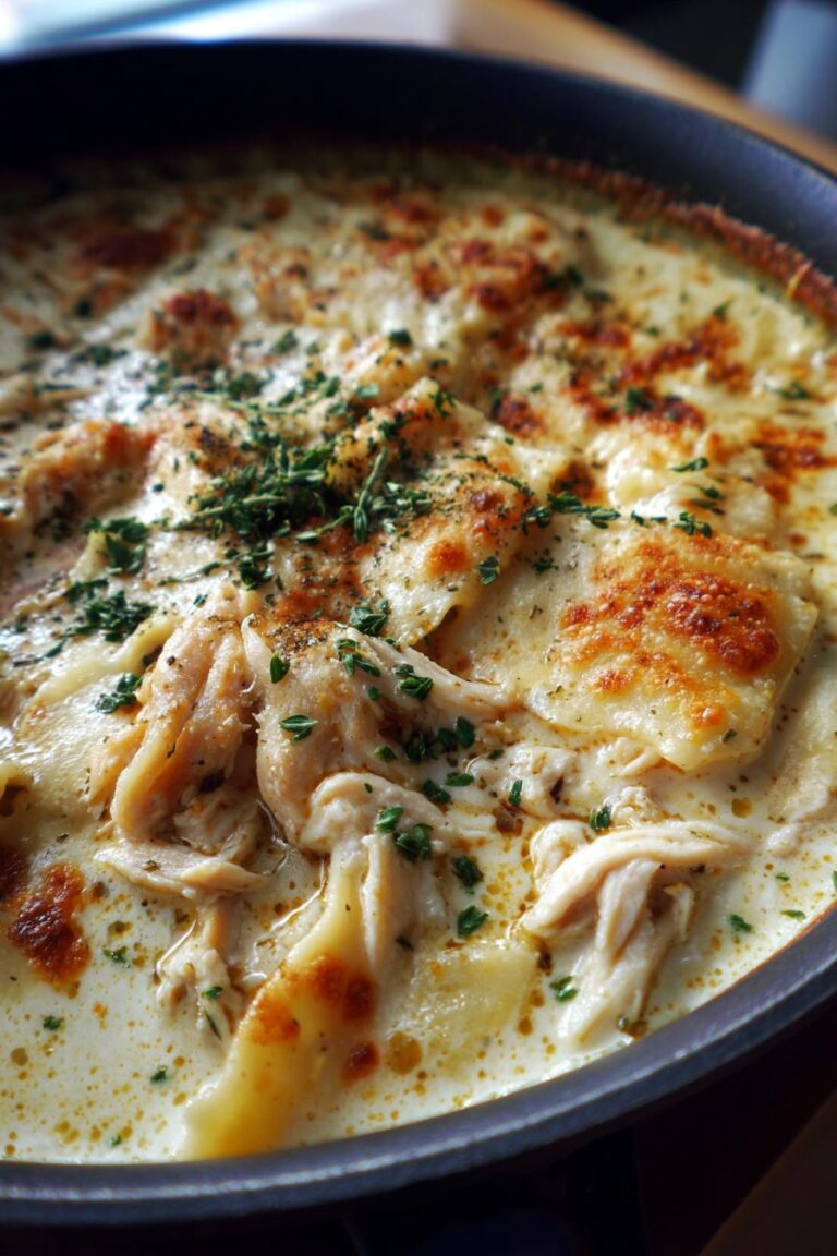 white chicken lasagna soup