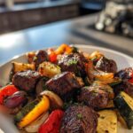 Air Fryer Steak and Veggie Bites