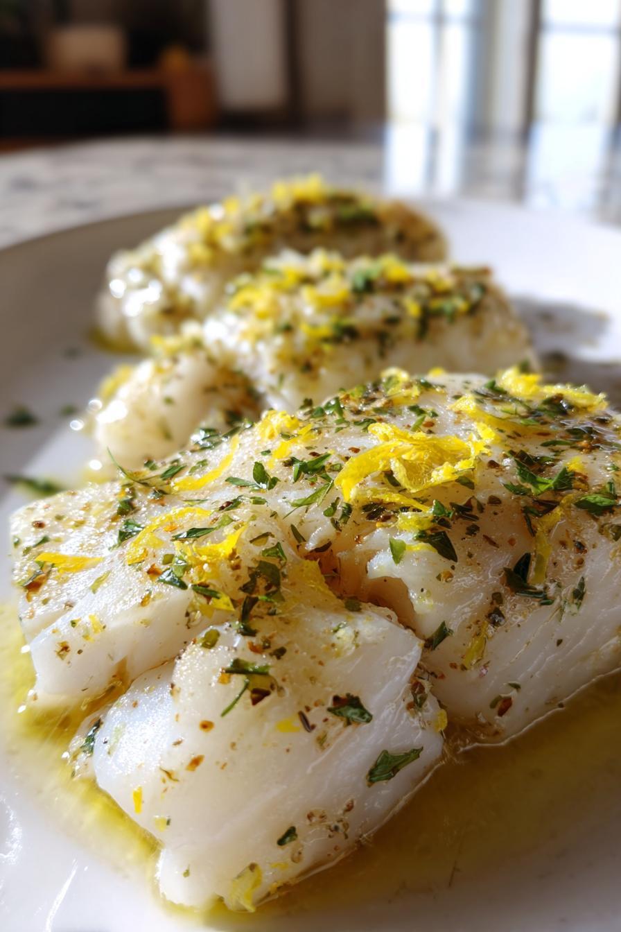 Baked Cod with Olive Oil & Lemon