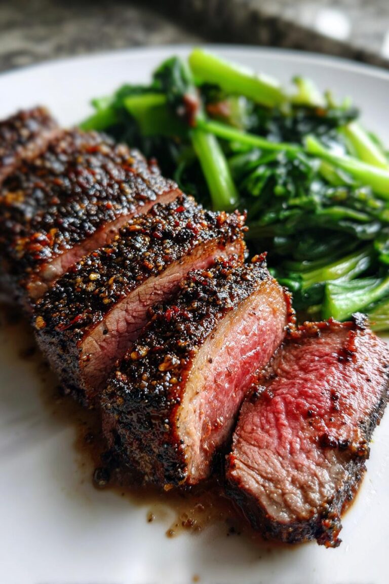 Black Pepper Crusted Elk Tenderloin