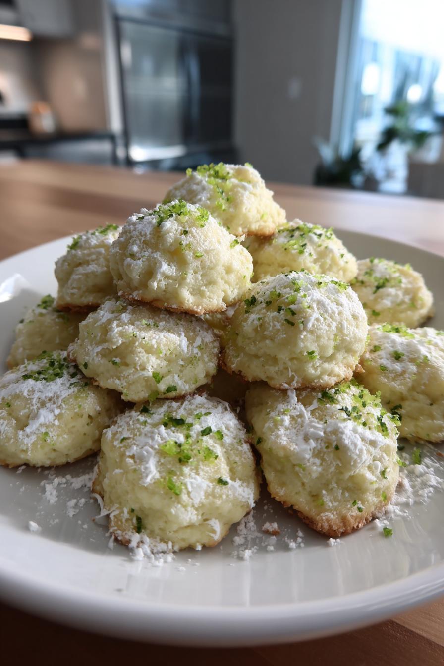 Coconut Lime Holiday Cookie Bites