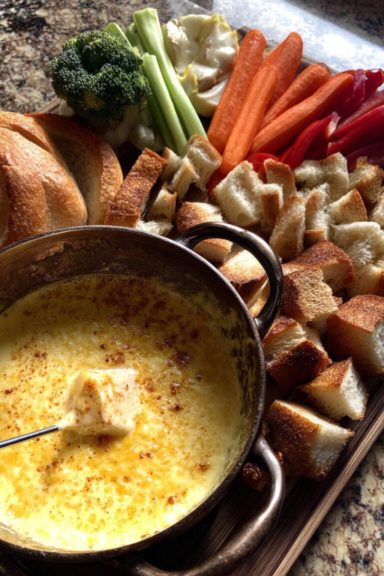 Creamy Cheese Fondue Restaurant Style