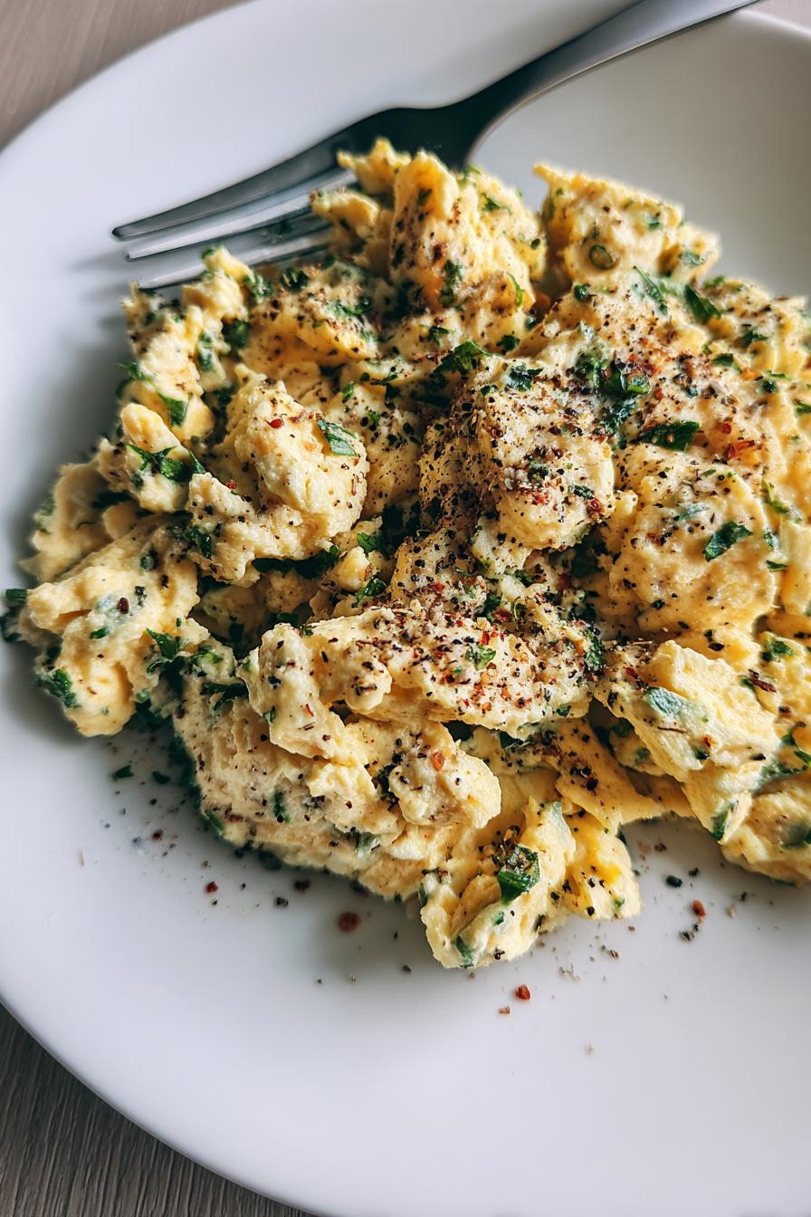 Creamy Cottage Cheese Scramble