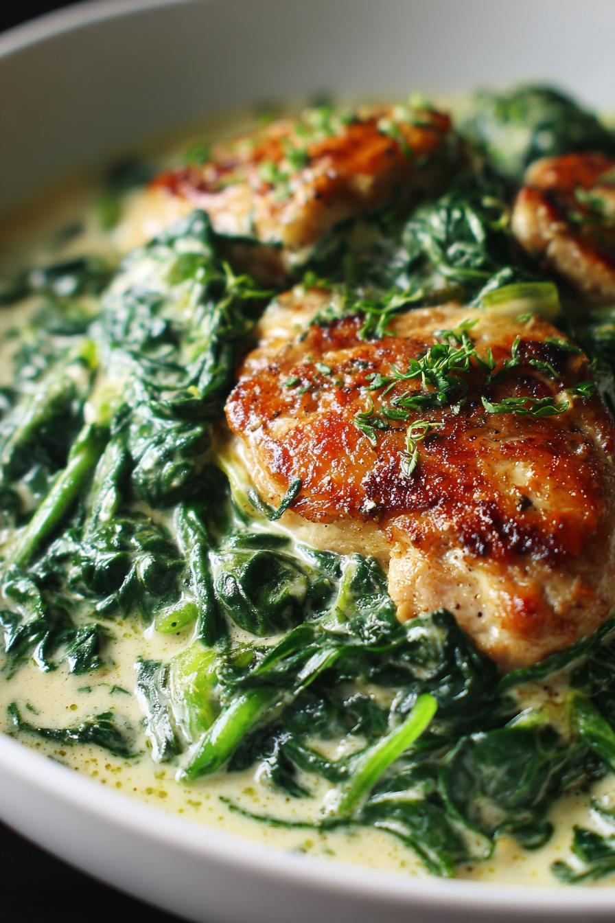 Creamy Spinach Chicken Thighs