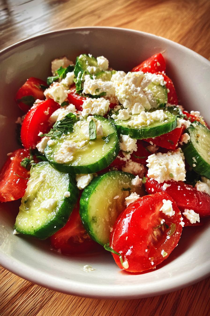 Cucumber Tomato Feta Salad