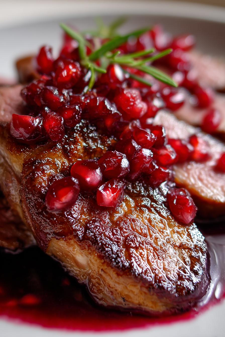 Duck Breast with Pomegranate Gastrique