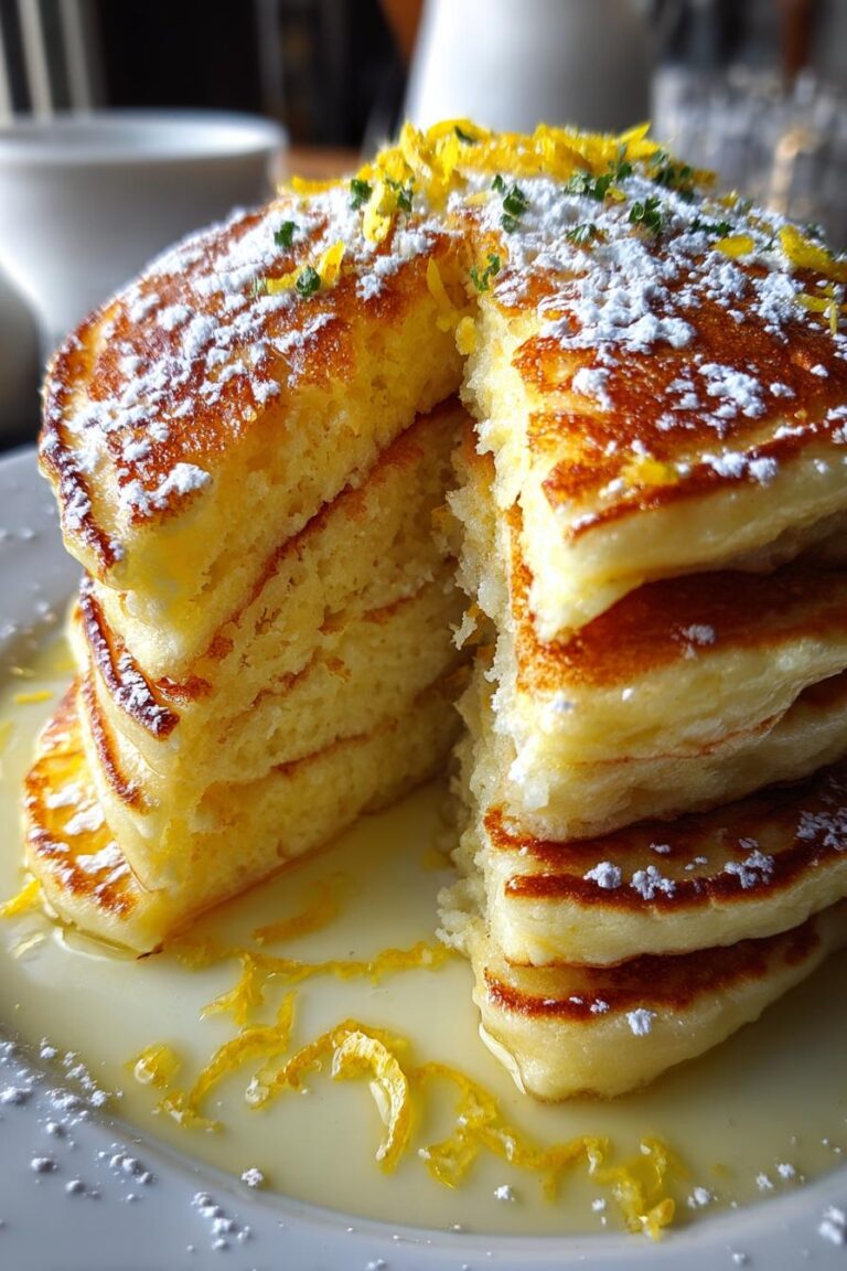 Fluffy lemon ricotta pancakes recipe