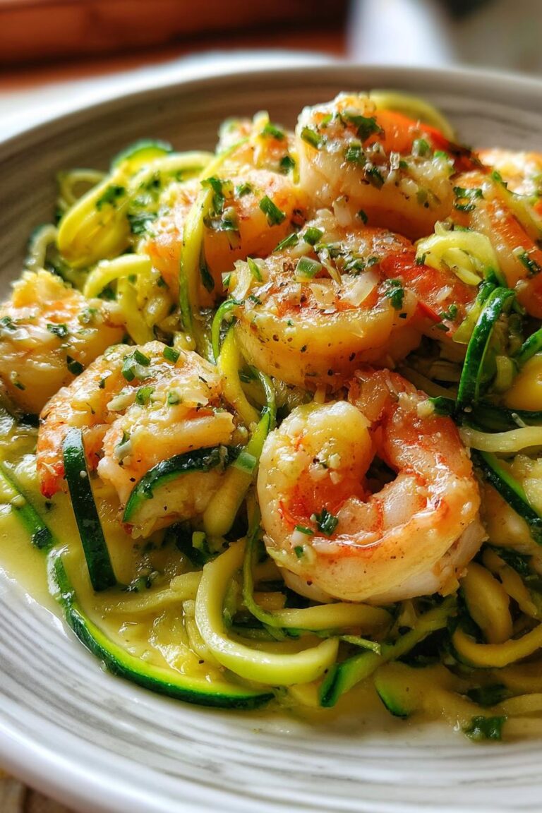 Garlic Butter Shrimp with Zoodles
