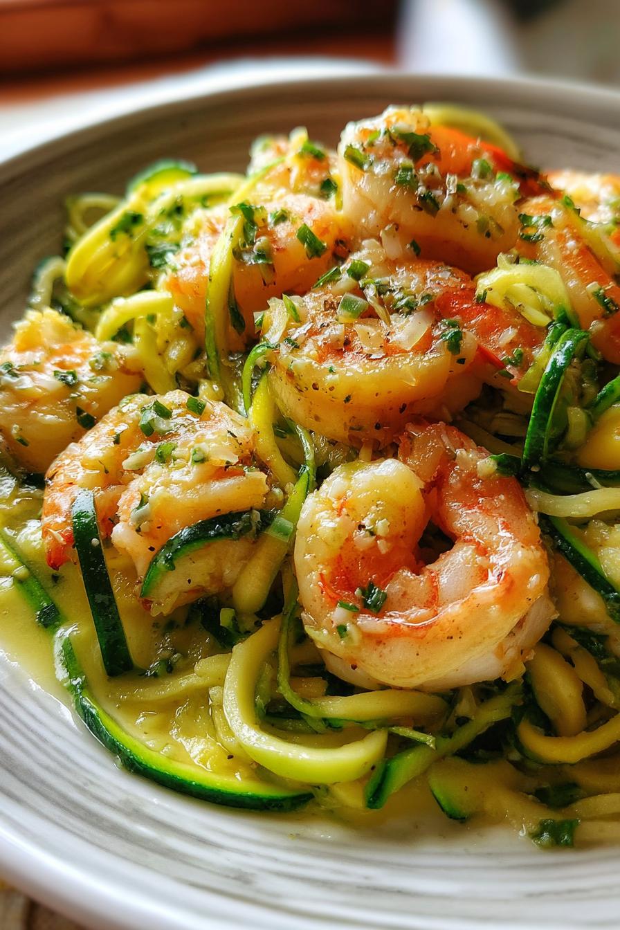 Garlic Butter Shrimp with Zoodles