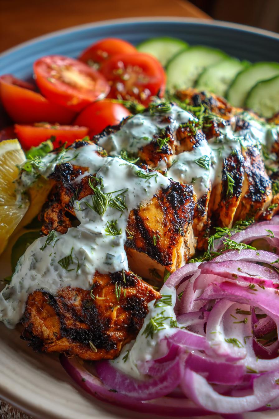 Grilled Chicken with Greek Yogurt Sauce