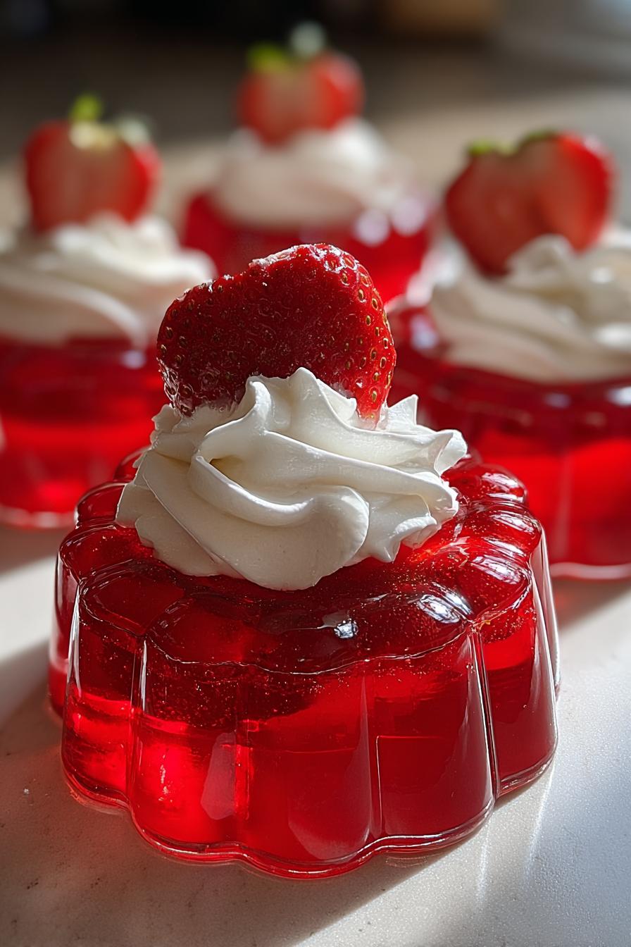 High-Protein Strawberry Gelatin Cups for Weight Loss