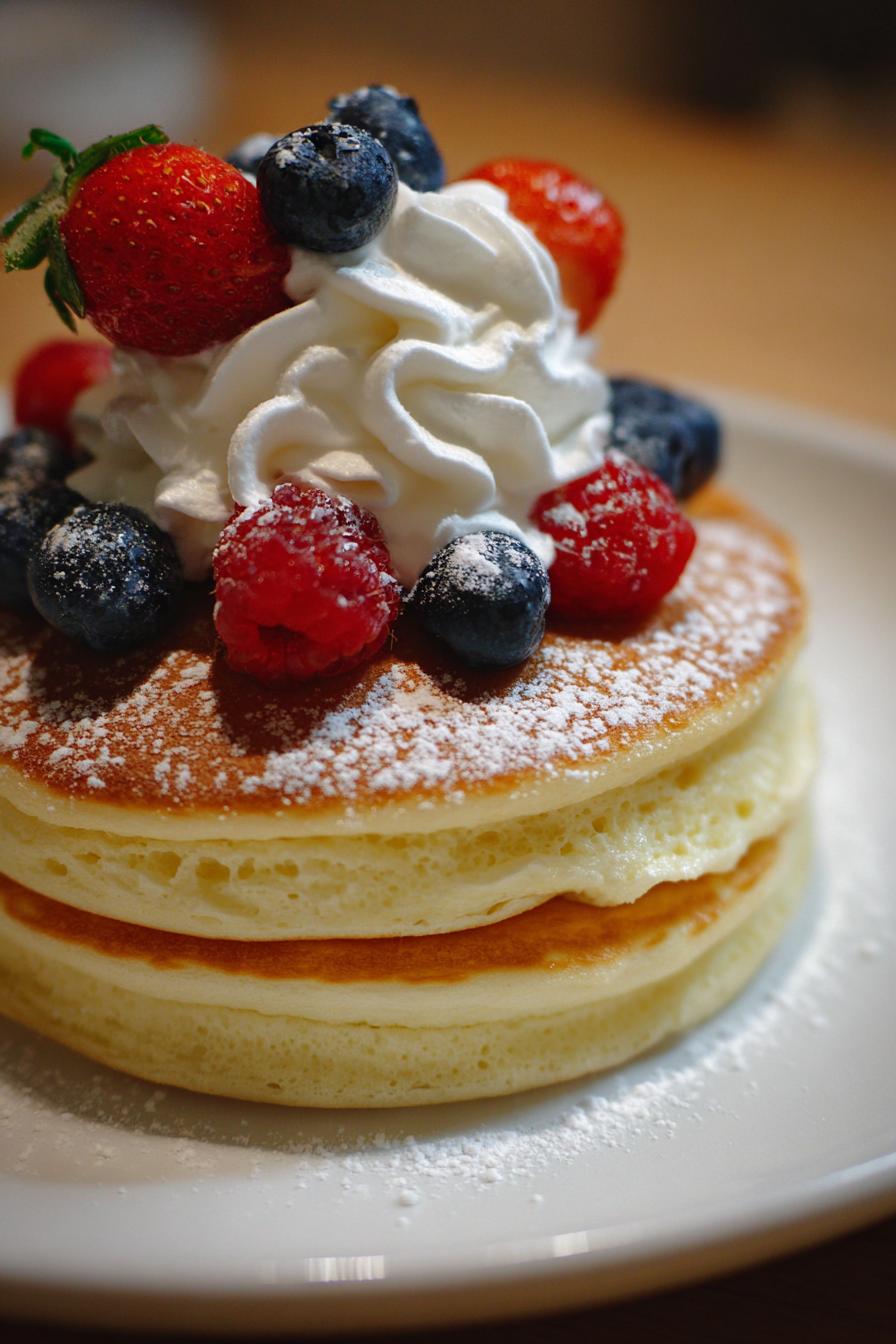 Japanese souffle fluffy pancakes