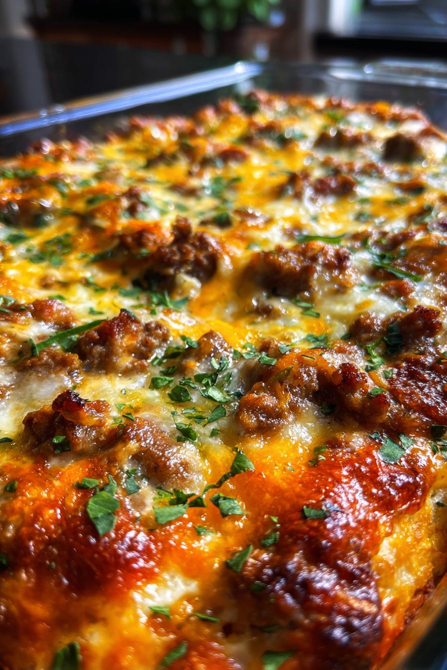 Keto Cheeseburger Casserole