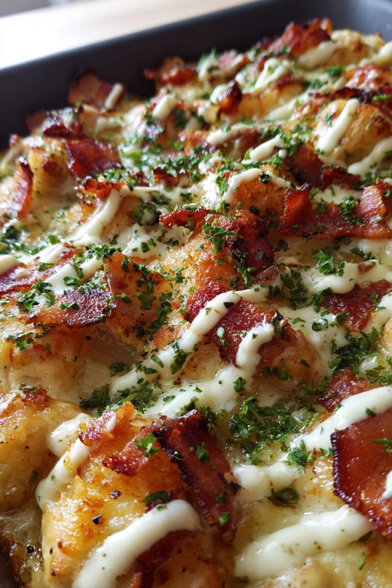 Keto Chicken Bacon Ranch Bake
