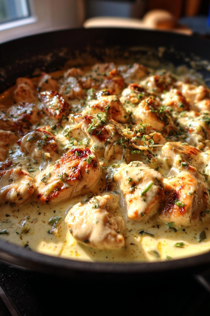Keto Cream Cheese Chicken Skillet