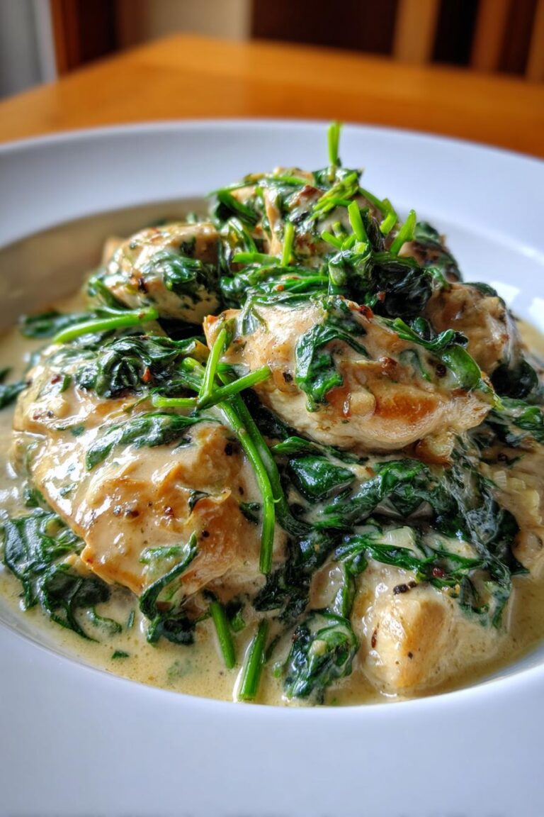 Keto Creamy Chicken Florentine