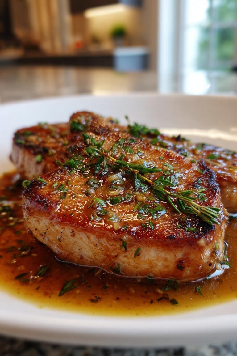 Keto Garlic Pork Chops