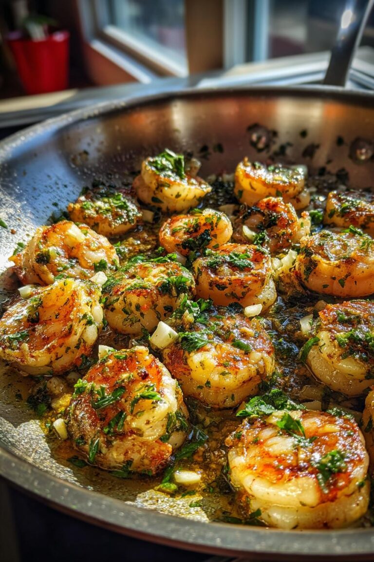 Keto Garlic Shrimp Skillet
