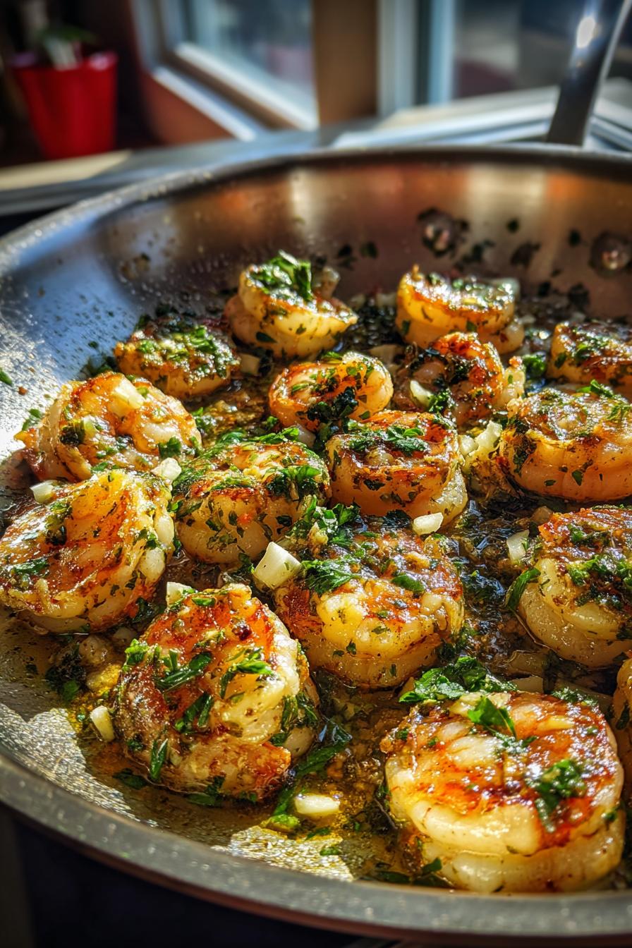 Keto Garlic Shrimp Skillet