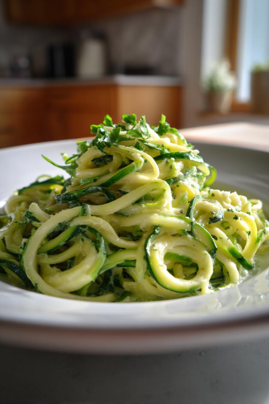 Keto Zucchini Noodle Alfredo