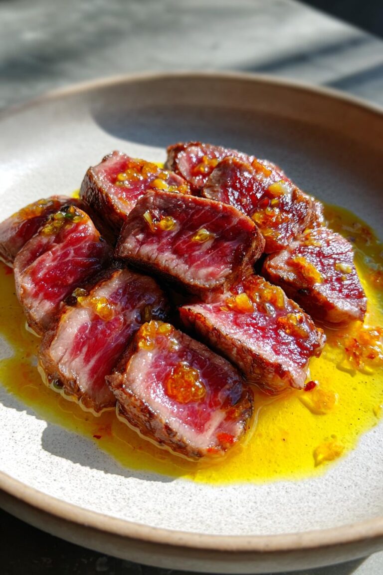 Kobe Beef Tataki with Yuzu Dressing