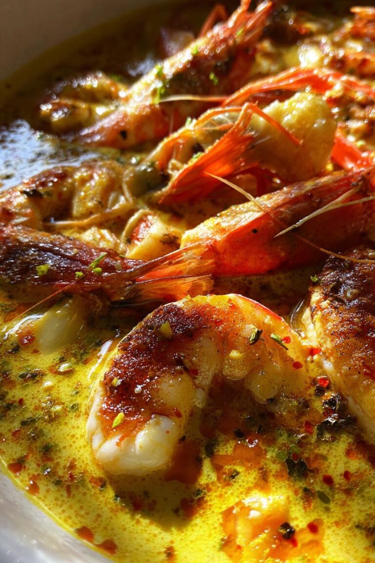 Langoustine with Saffron Cream Reduction