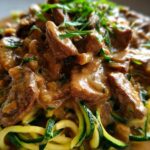 Low-Carb Beef Stroganoff