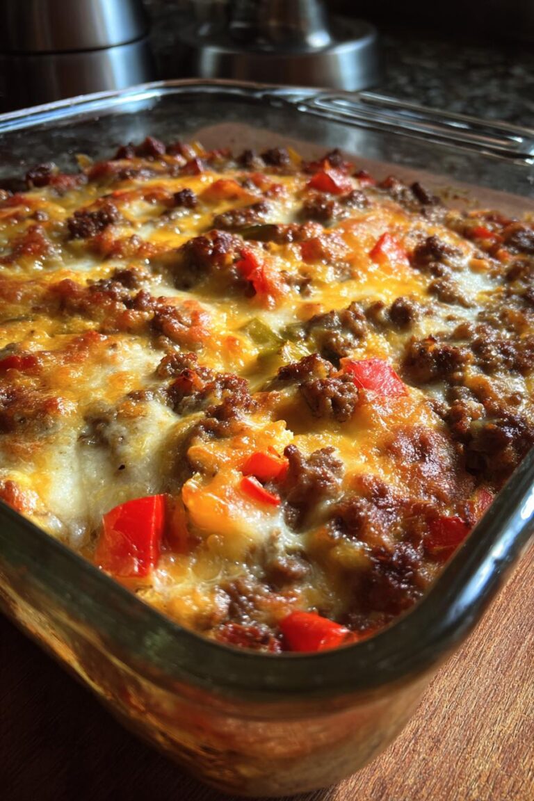 Low-Carb Cheeseburger Casserole