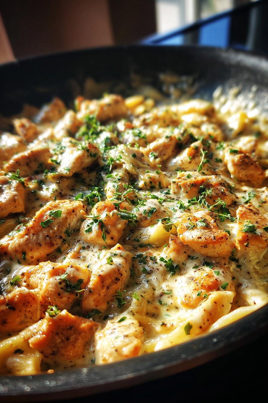 Low-Carb Chicken Alfredo Skillet
