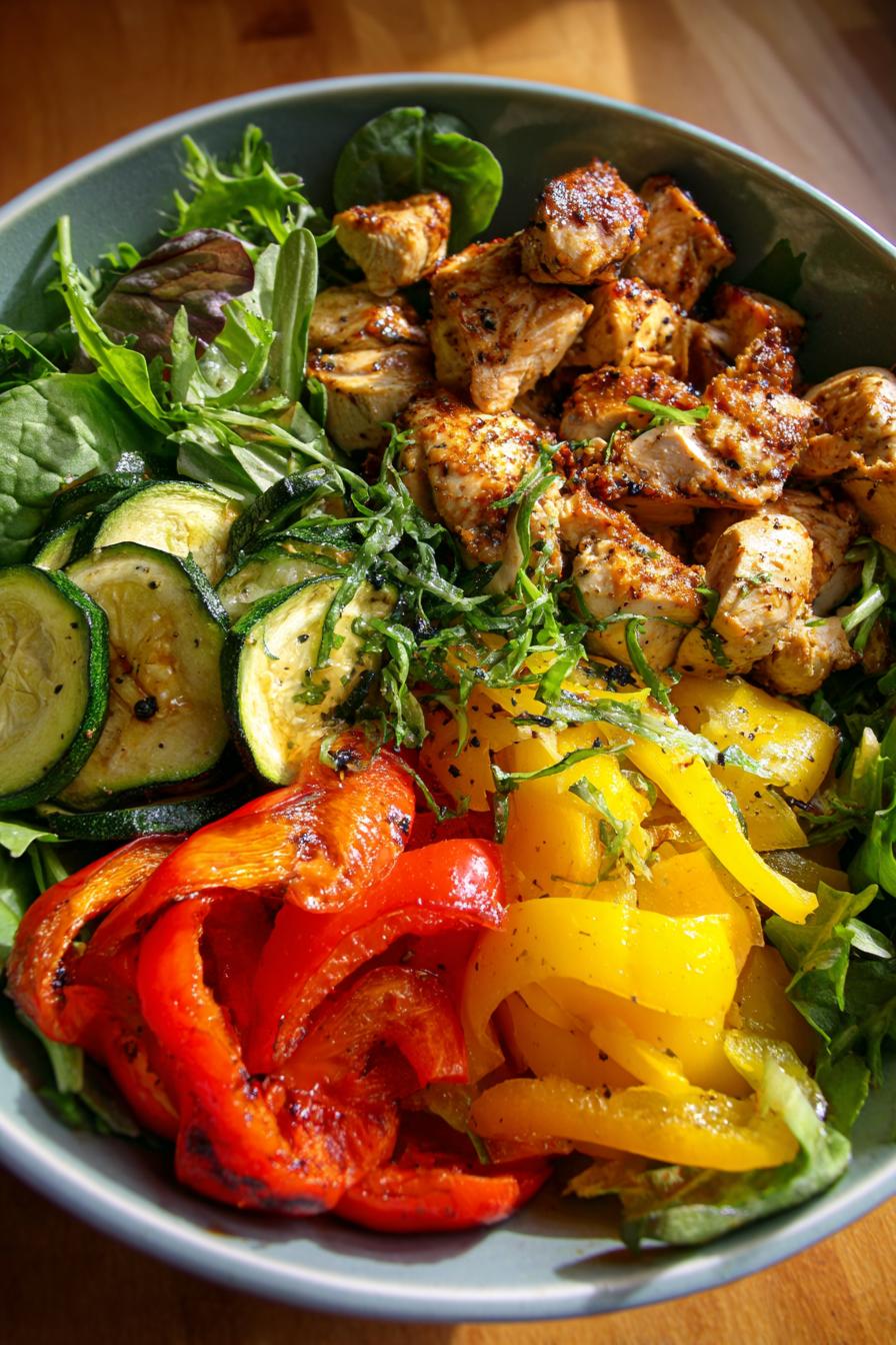 Low Carb Veggie Chicken Bowl