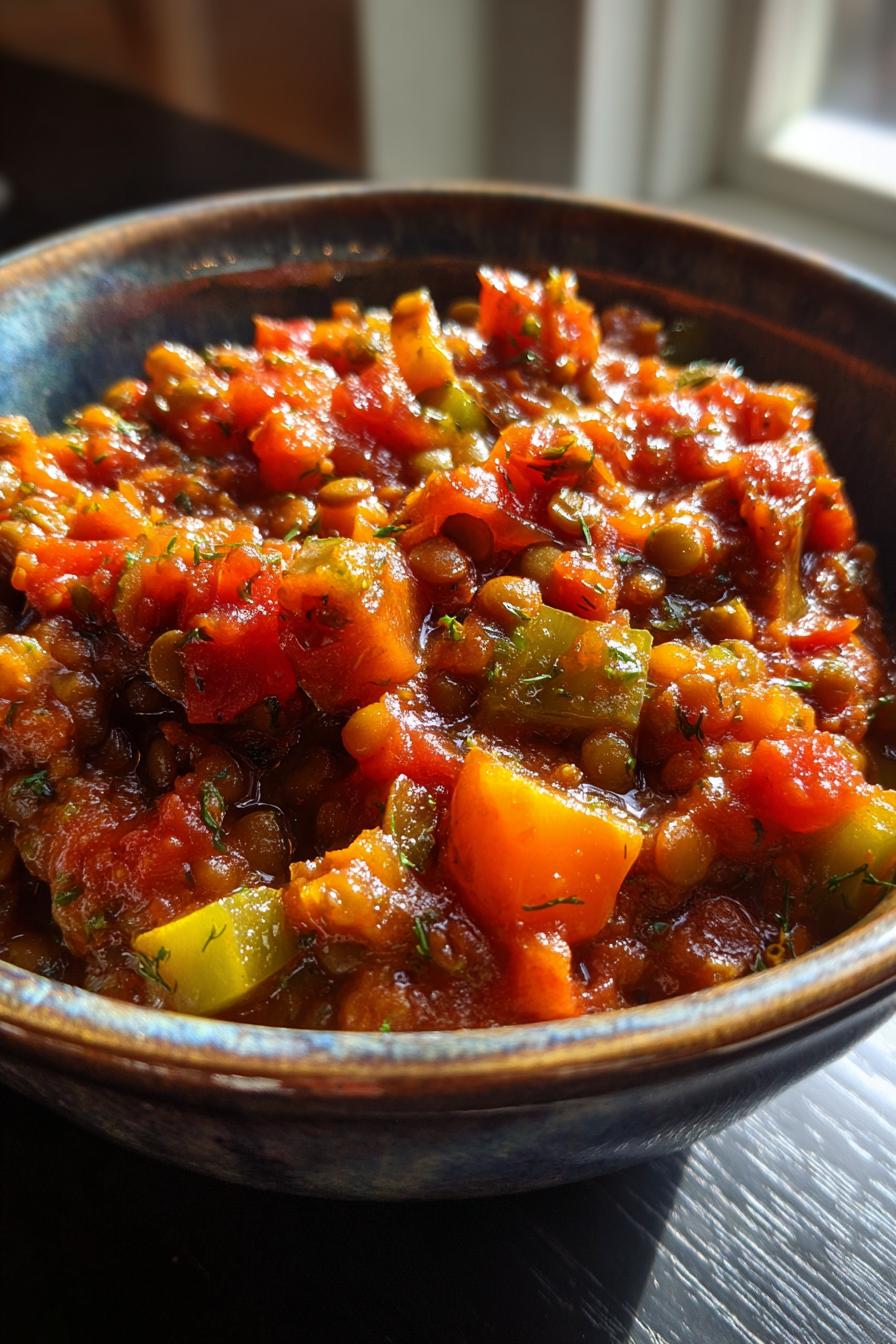 Mediterranean lentil stew