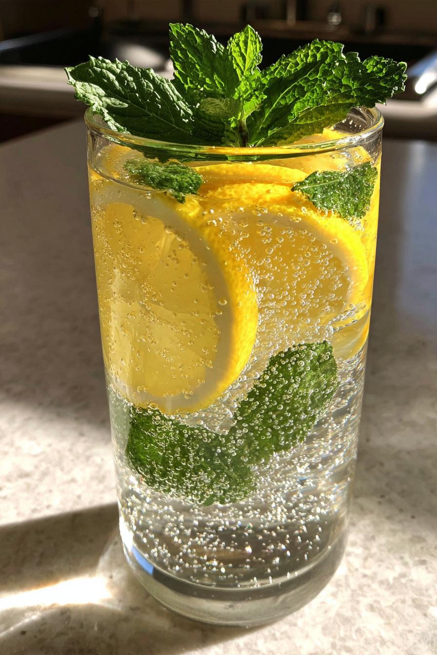 Meyer lemon infused water