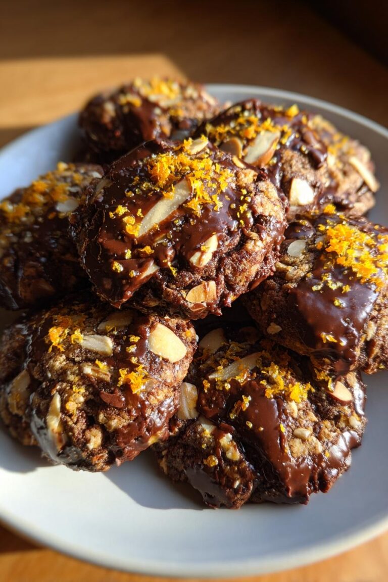 Orange Almond Chocolate Holiday Cookies
