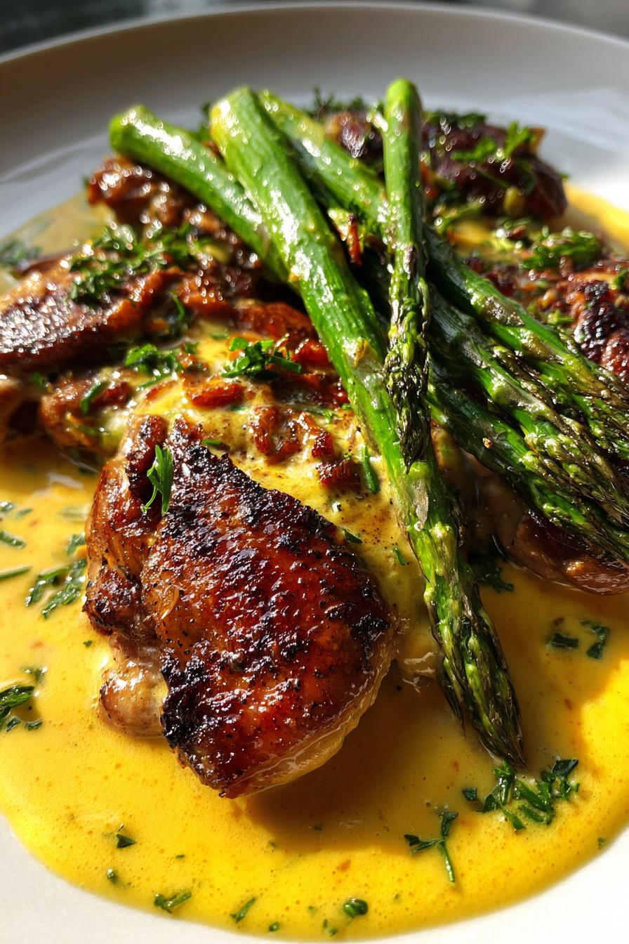 Pheasant Breast with Saffron Cream