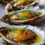 Smoked Oysters with Lemon Gelée
