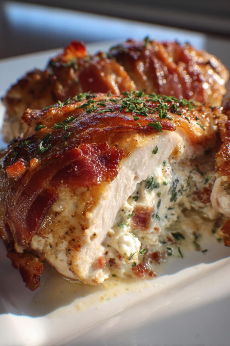 Smoky Bacon Cream Cheese Stuffed Chicken