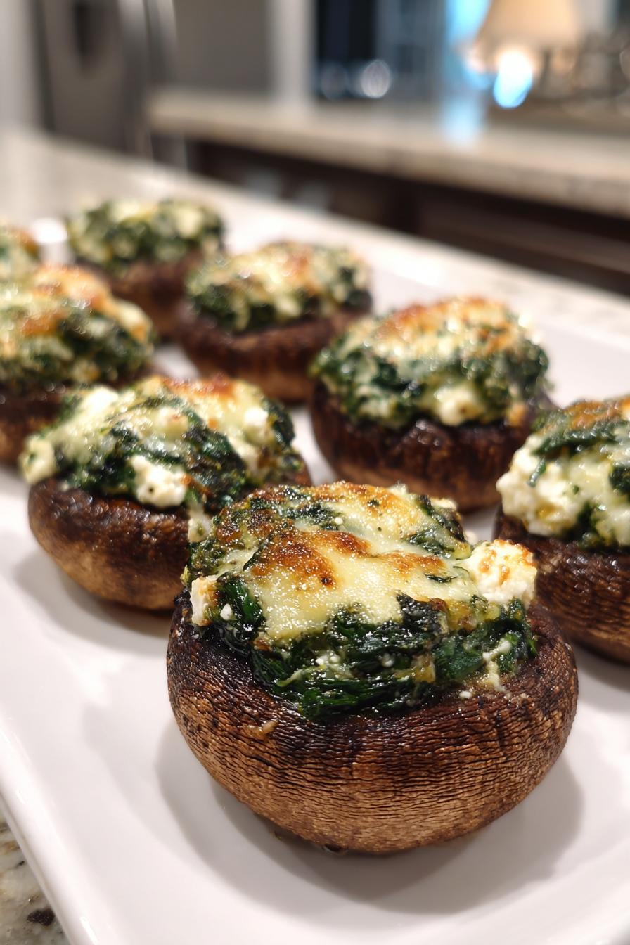 Spinach & Feta Stuffed Mushrooms