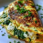 Spinach feta omelette